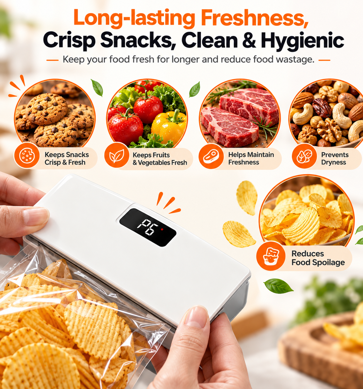 MiniTrendz SealVixo™ – 2-in-1 Rechargeable Smart Bag Sealer & Cutter